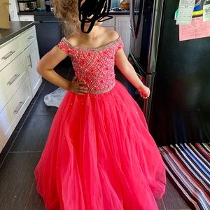 Tiffany designs size 8 pageant dress. Worn once.